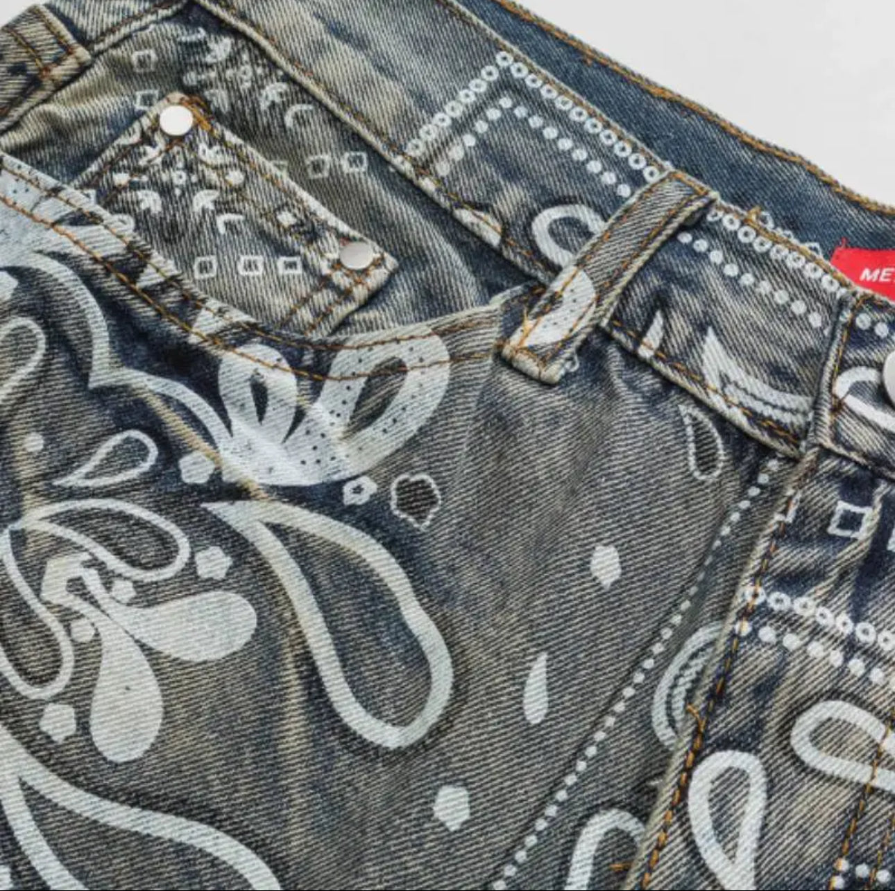 BANDANA DEMIN SHORTS