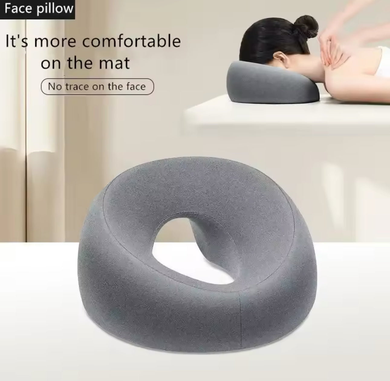 Massage Pillow Face Down, Memory Foam Bed Massage Face Pillow Face Cradle Cushion