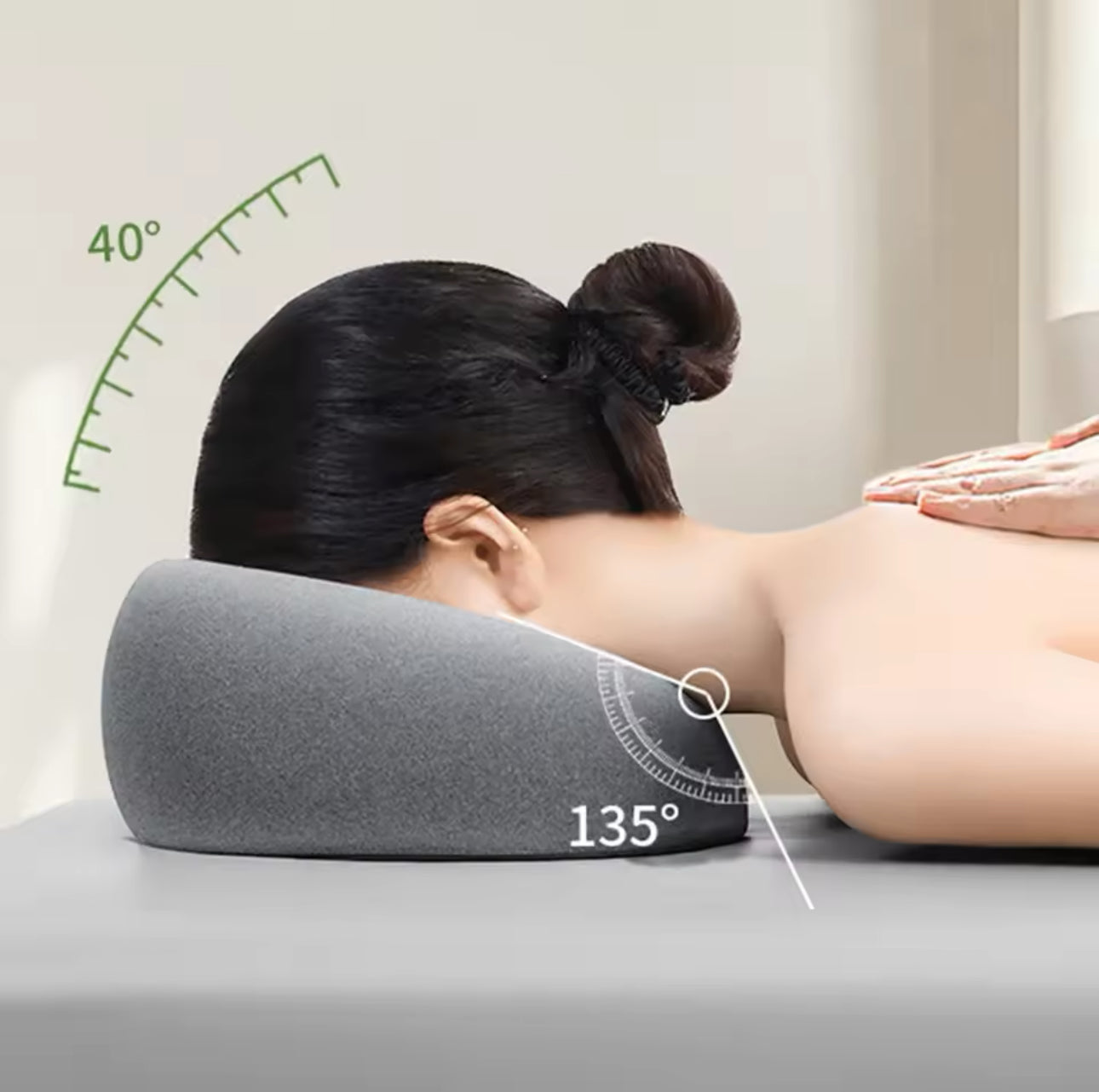 Massage Pillow Face Down, Memory Foam Bed Massage Face Pillow Face Cradle Cushion