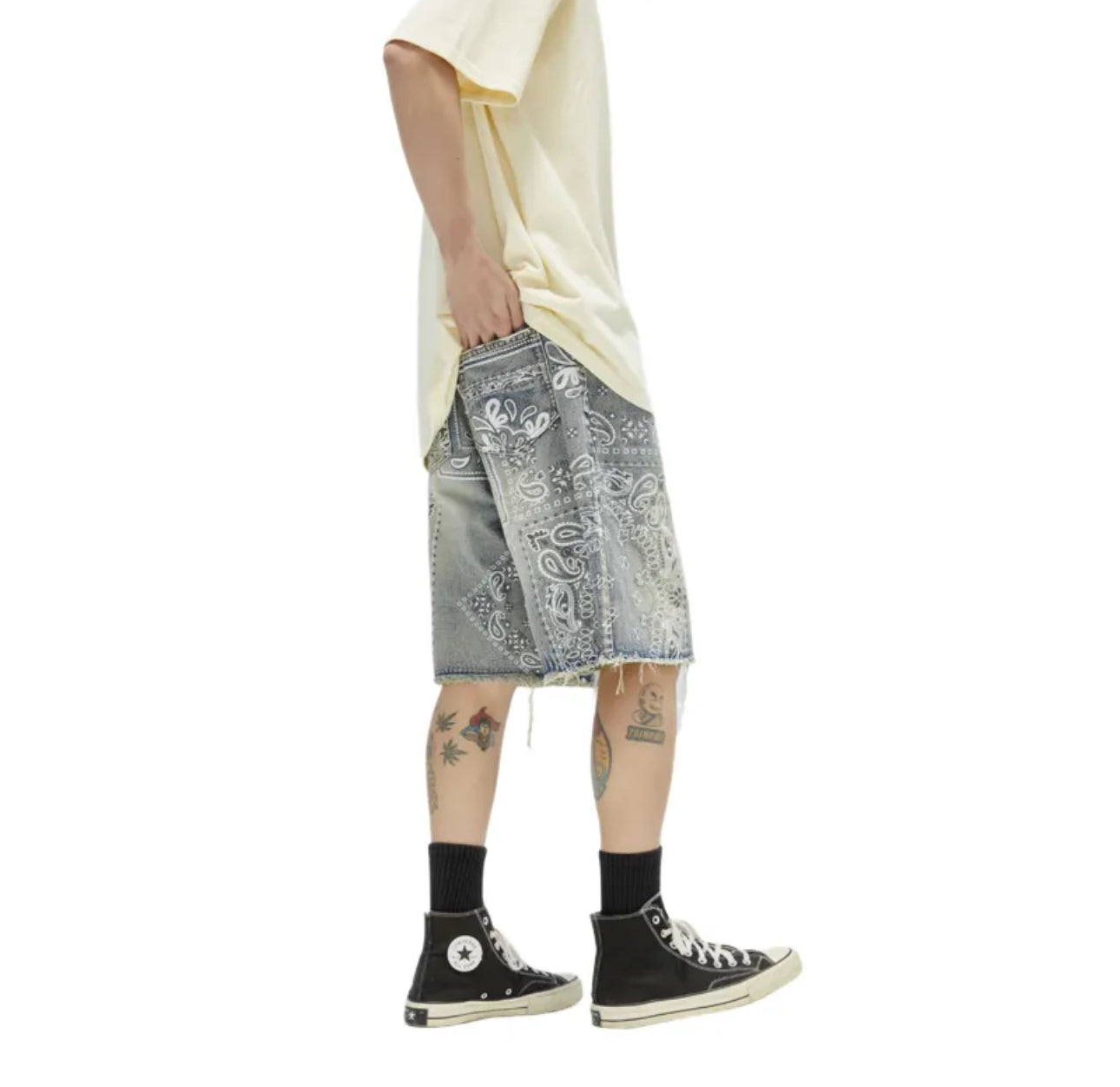 BANDANA DEMIN SHORTS