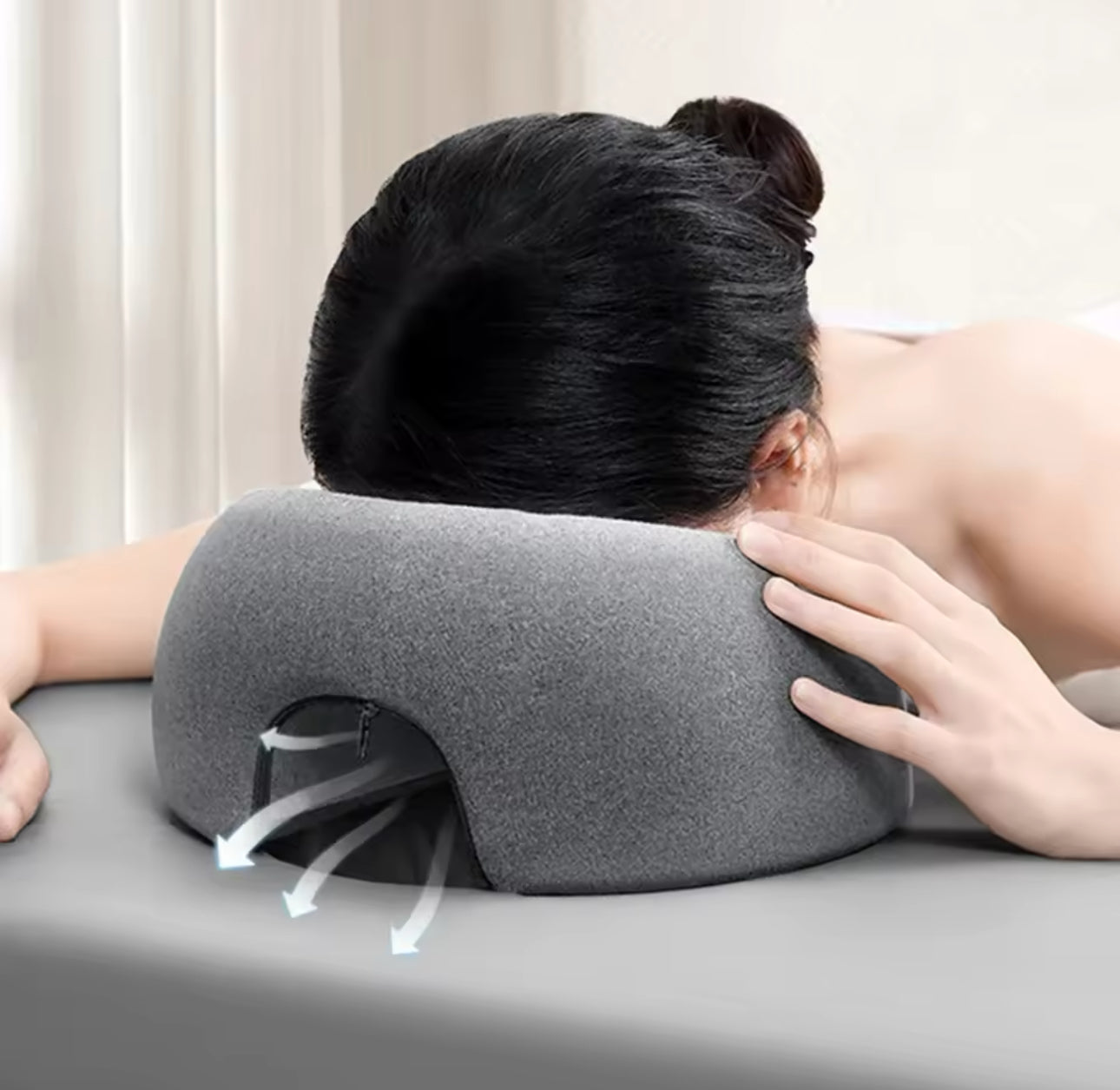 Massage Pillow Face Down, Memory Foam Bed Massage Face Pillow Face Cradle Cushion