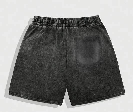 1 Men'S Retro Sports Casual Shorts Printed Washed Cotton Shorts 100% Cotton 300g Fashion Loose Casual Overalls Suitable For Daily Leisure To Send Friends Gifts.