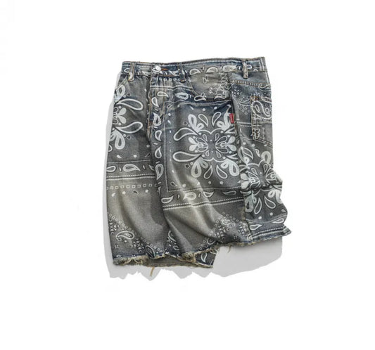 BANDANA DEMIN SHORTS