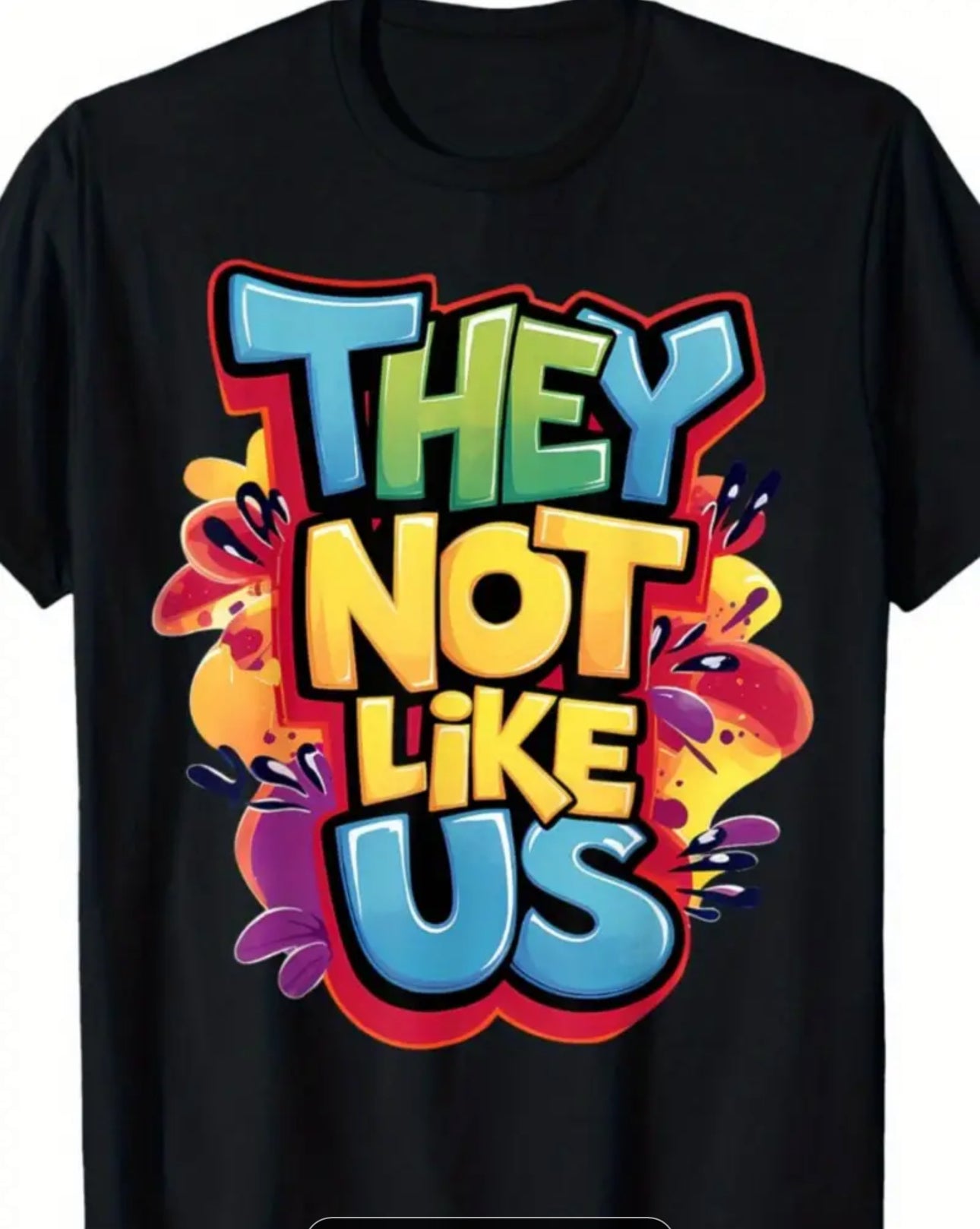 1pc Men'S Cotton Crew Neck T-Shirt with "THEY NOT LIKE US" Geometric Pattern - Casual Short Sleeve Tee for Sports, Cycling, Hiking & Outdoor Activities - Comfortable & Stretchable Fabric, All-Season Wear