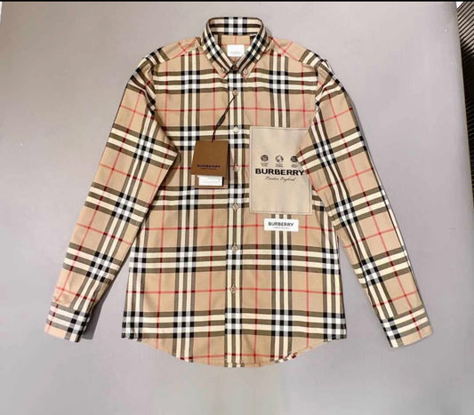 BURBERRY CHECK BUTTON UP SHIRT