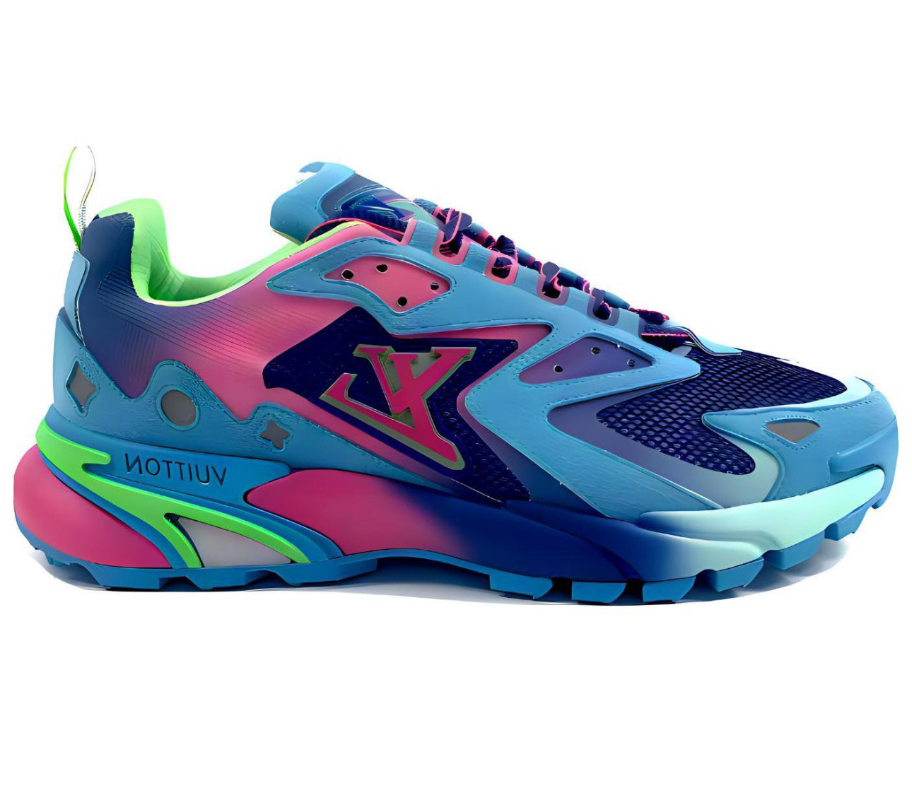 LOUIS VUITTON Lv Runner Tatic Sneakers ' Blue Pink Green'