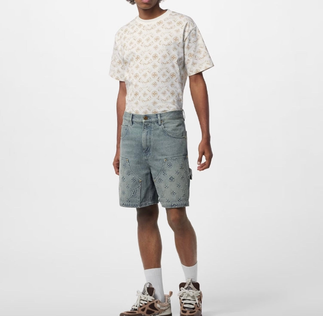 LOUIS VUITTON Denim Carpenter Shorts